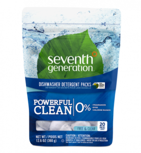 dishwasher detergent, handy packs, seventh generation