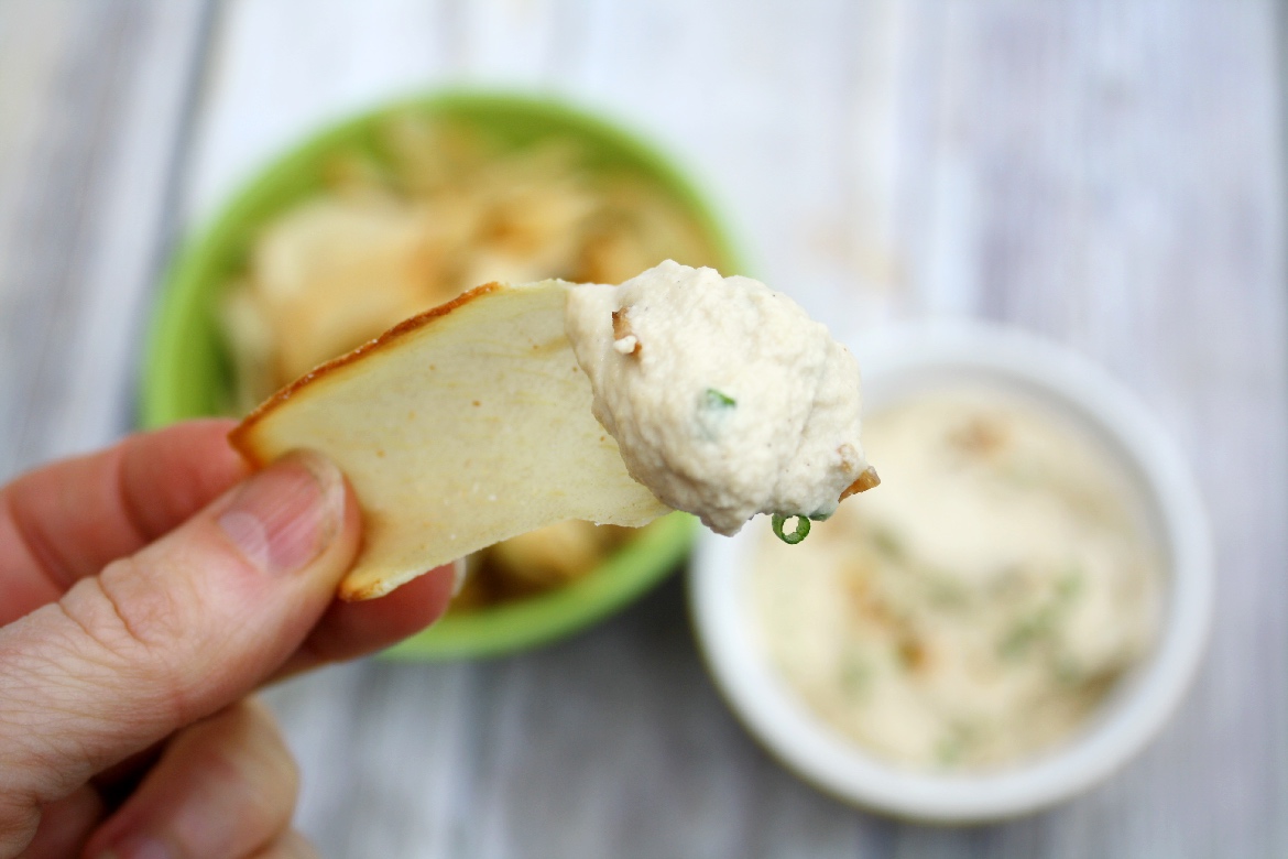 Paleo Bacon and Onion Dip, Yummy bite of Cassava Strips from Artisan Tropic