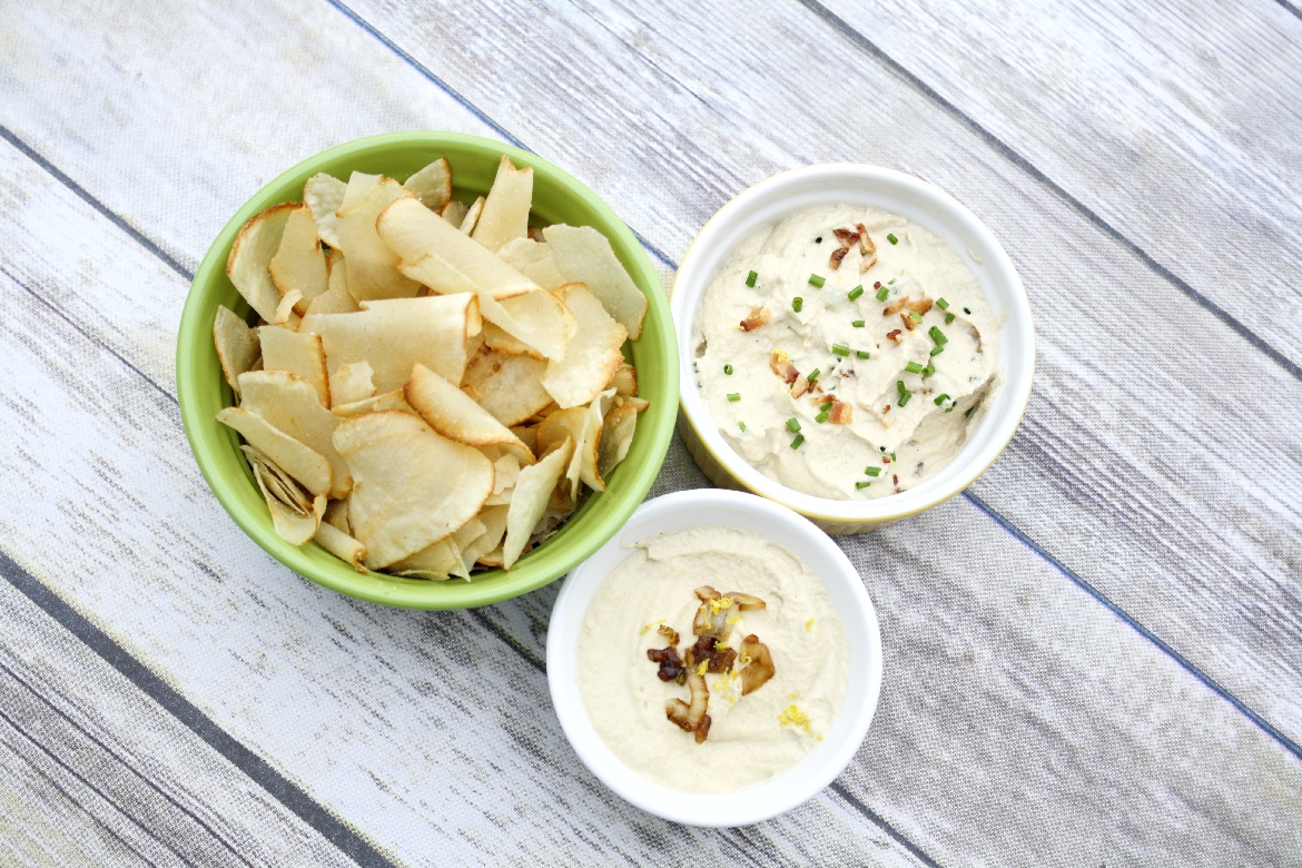 Paleo Bacon and Onion Dip with Artisan Tropic Cassava Strips