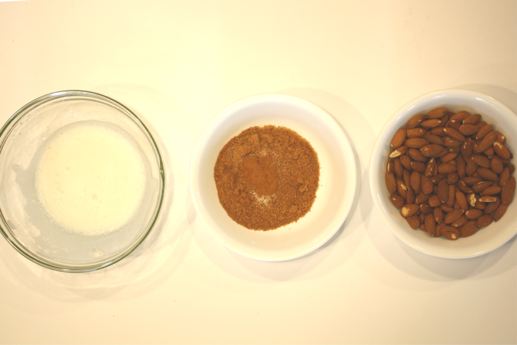 Ingredients for Paleo Sweet and Salty Cinnamon Almonds