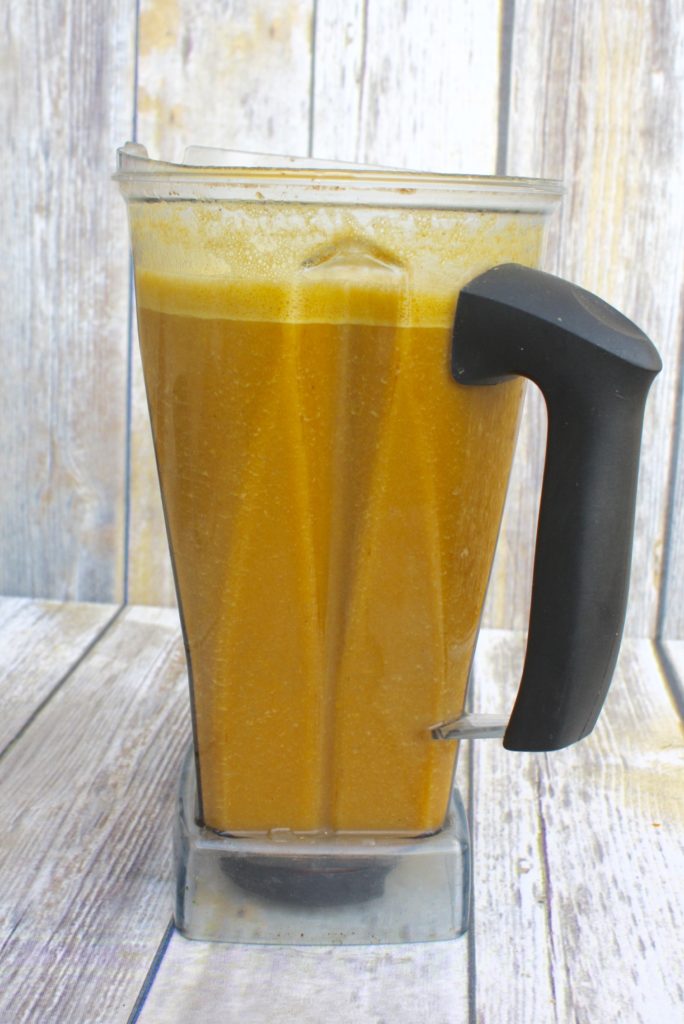 Vitamix purees the butternut squash soup