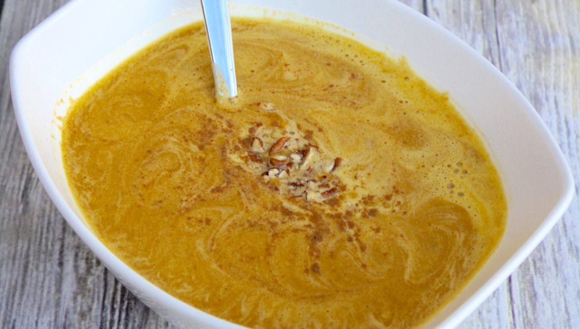 Butternut Squash Soup Garnished